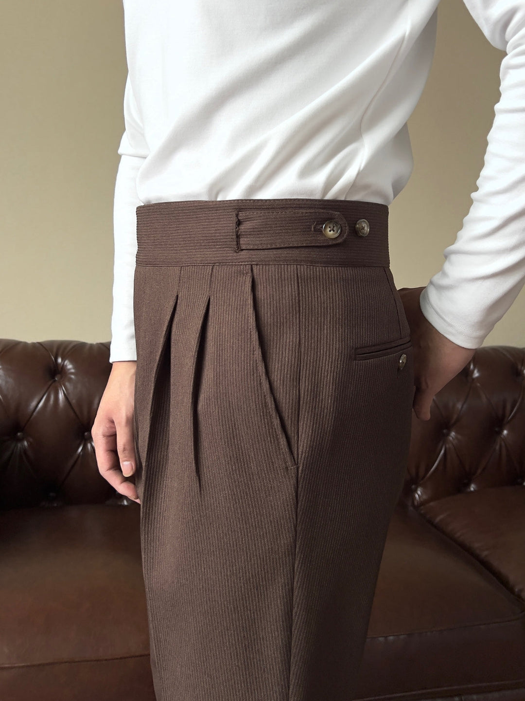 Regent- Old Money High Waist Gurkha Trousers