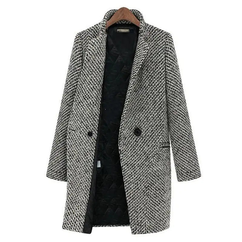 Emily - Elegant Long Wool Overcoat