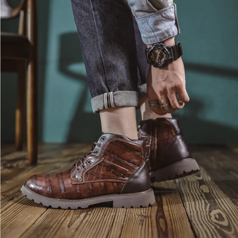 Leathero Classico-Italian handmade  Retro leather men boots