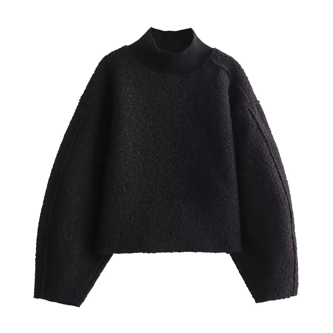 Avalon™ - Stylish Oversized Mock-Neck Sweater