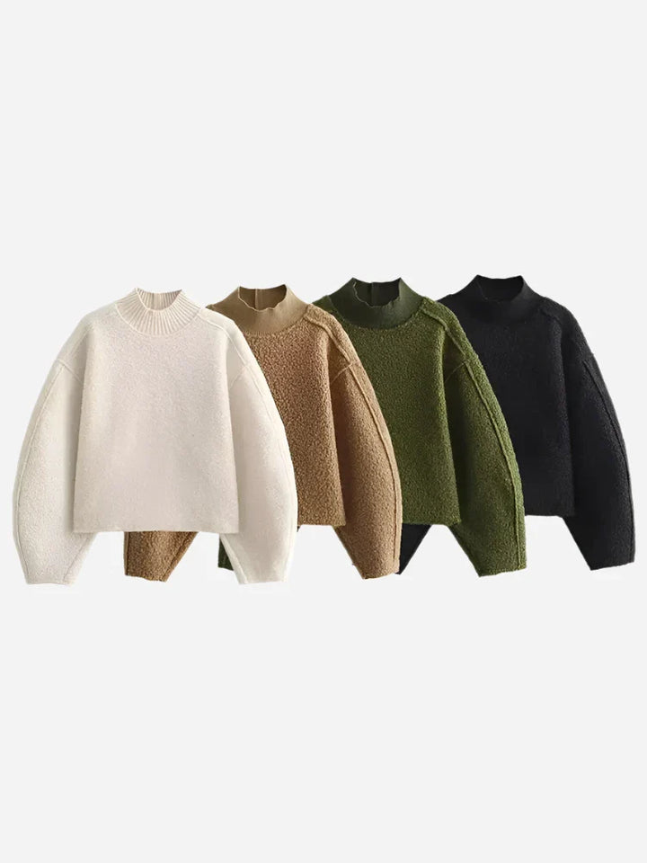 Avalon™ - Stylish Oversized Mock-Neck Sweater