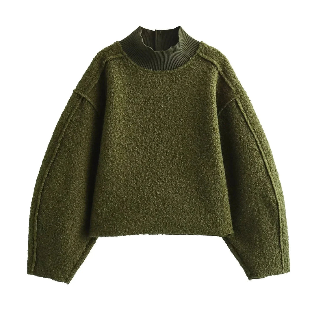 Avalon™ - Stylish Oversized Mock-Neck Sweater