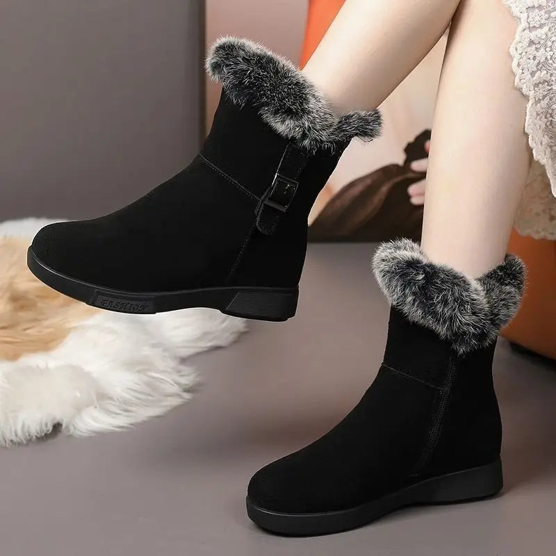 Claire - Fur Suede Snow Boots