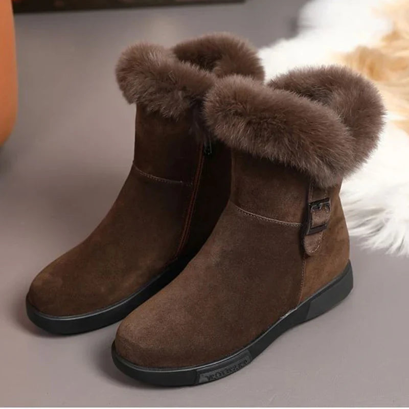 Claire - Fur Suede Snow Boots